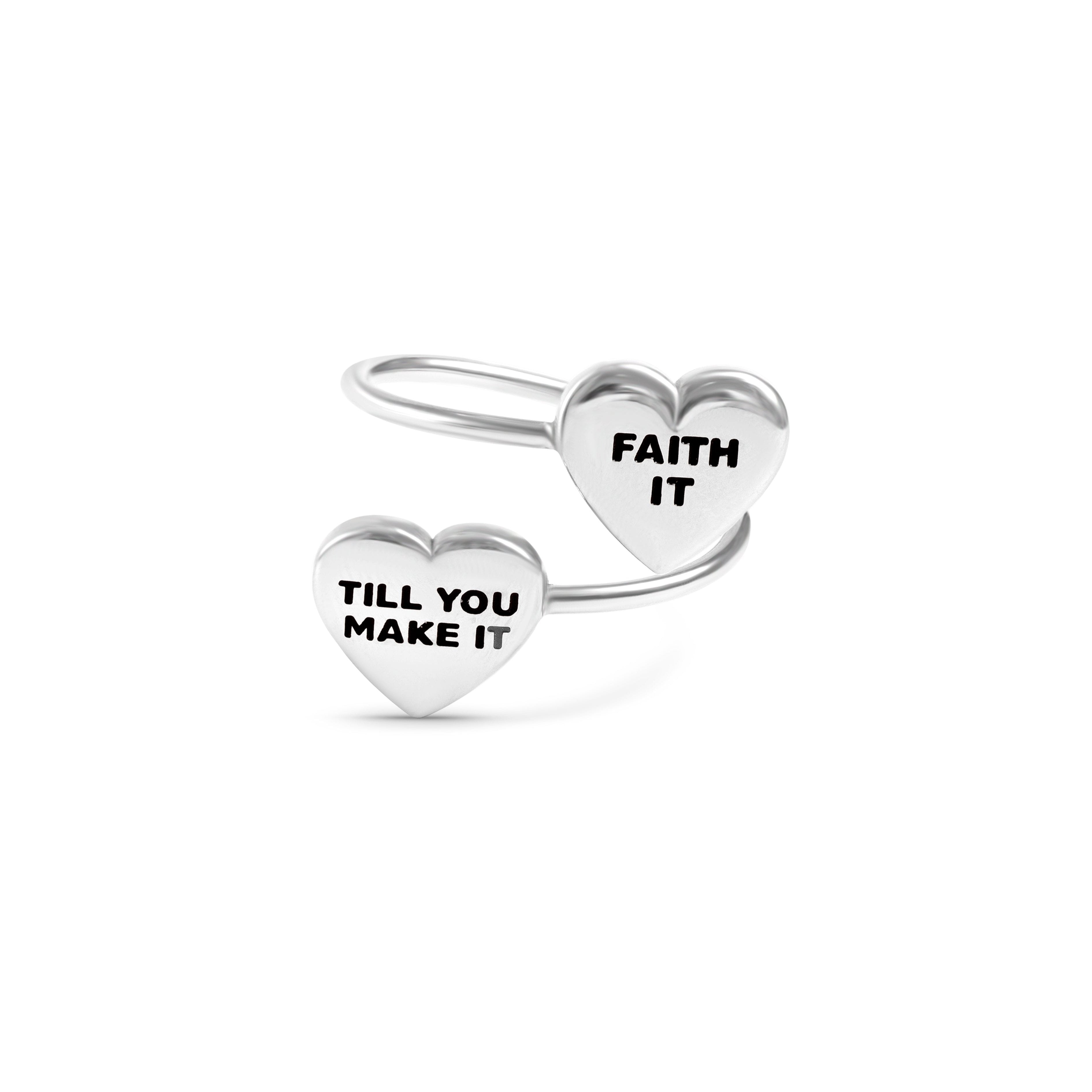 Bague torsadée Faith It Heart