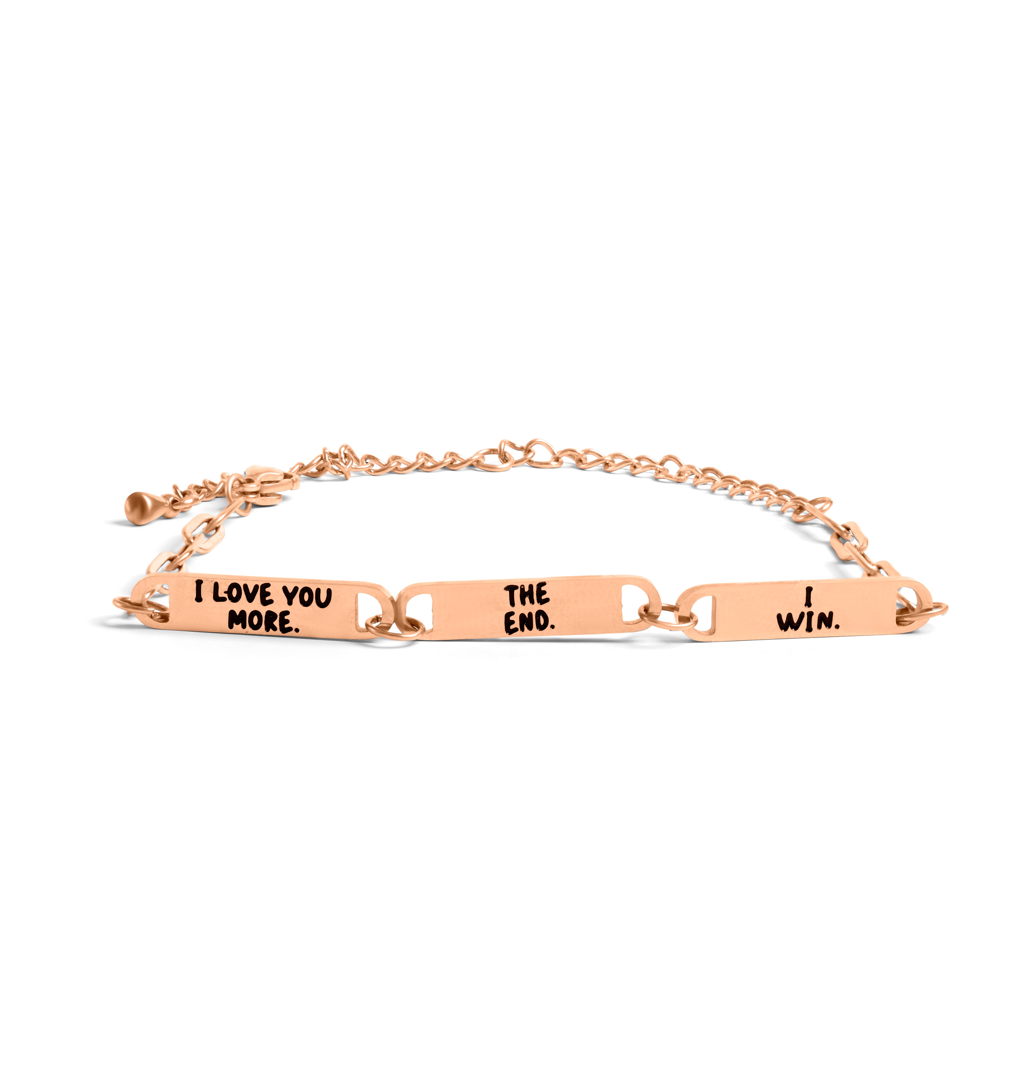 FREE - I Love You More Rose Gold 3 Plate Bracelet
