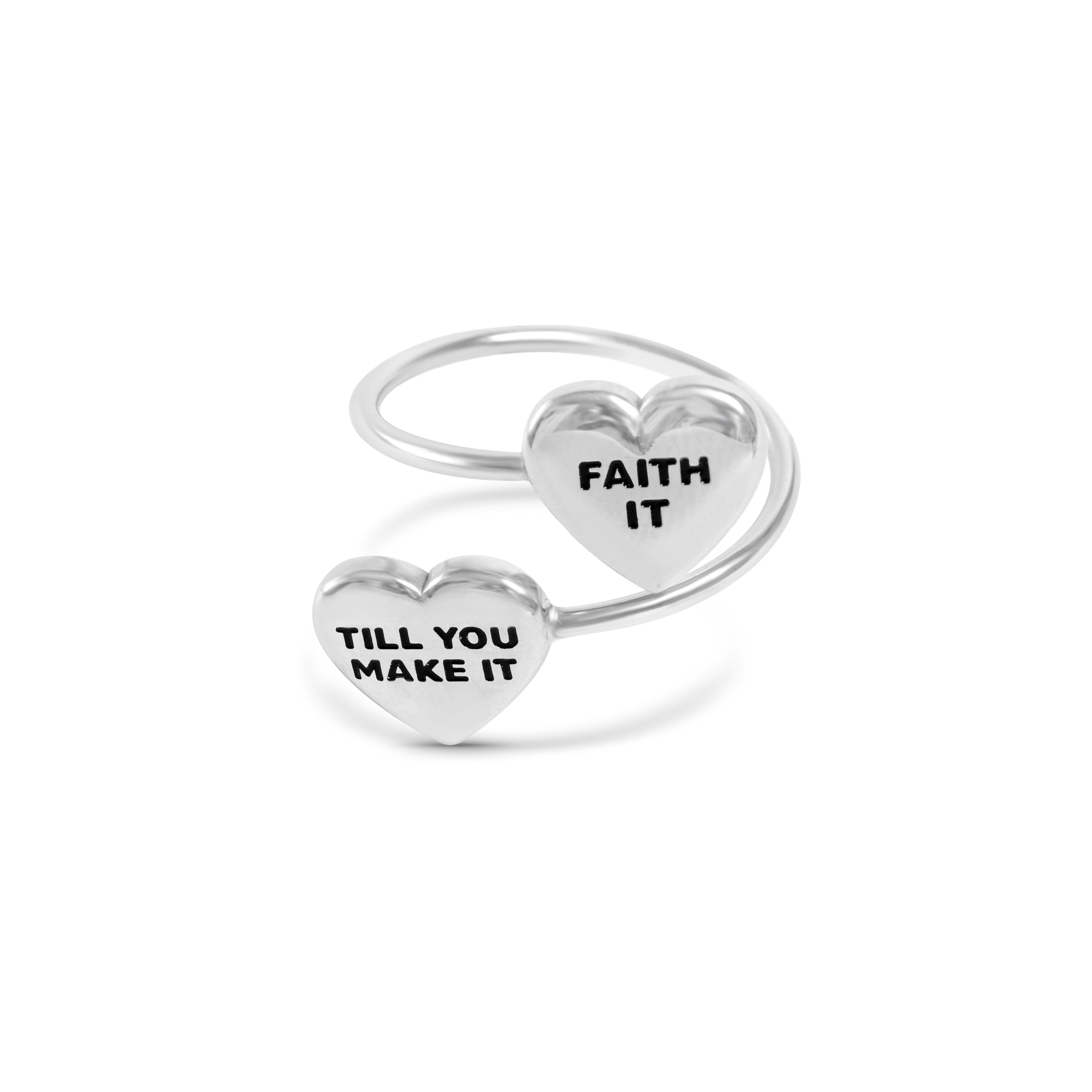 Bague torsadée Faith It Heart