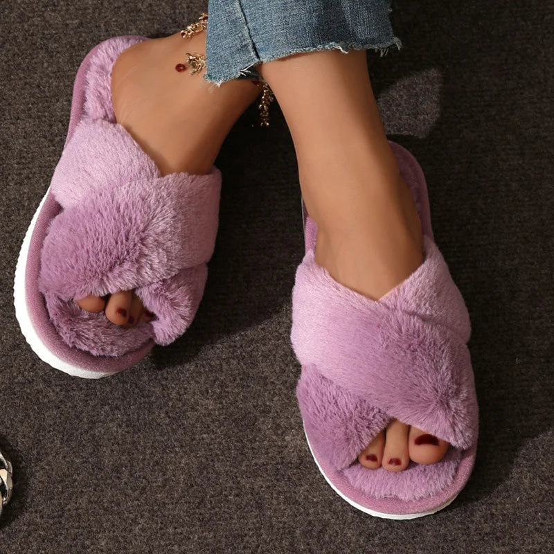 Fur Slippers (8 Colors)