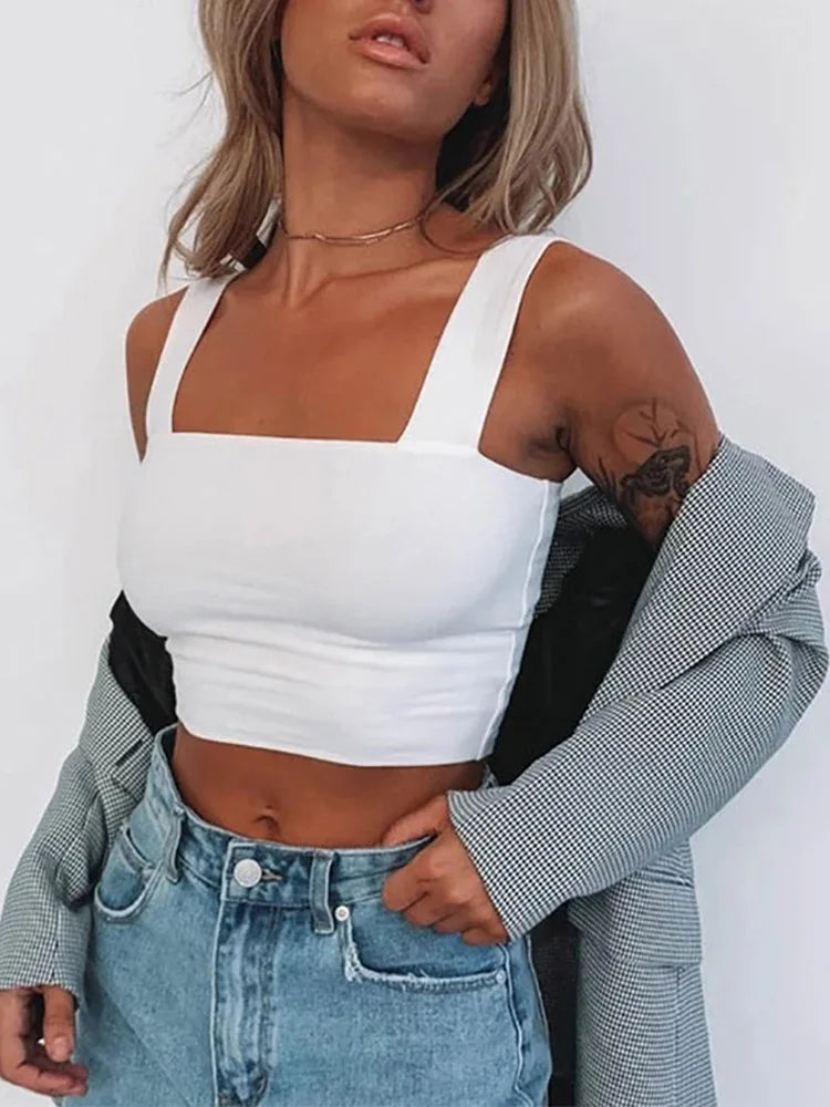 Square Neck Crop Top (5 Colors)