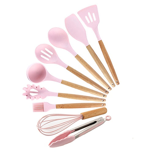 Ensemble d'ustensiles de cuisine en silicone