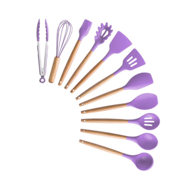 Ensemble d'ustensiles de cuisine en silicone