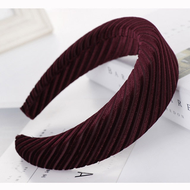 Bandeau en velours (52 couleurs)