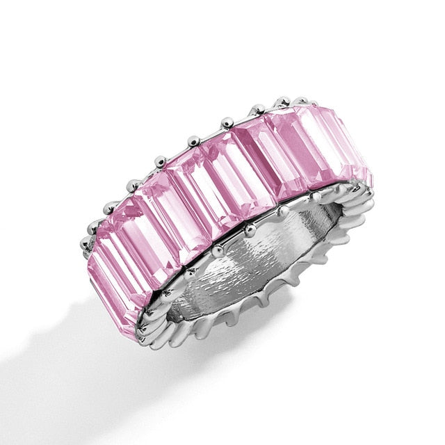 Bague d'éternité Baguette (16 couleurs)