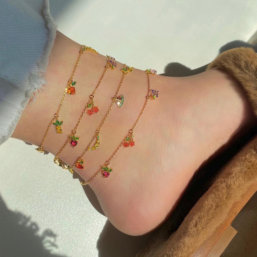 Bracelet de cheville à fruits (11 modèles)