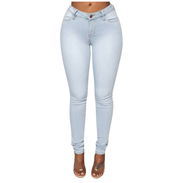 Pantalon en jean taille haute