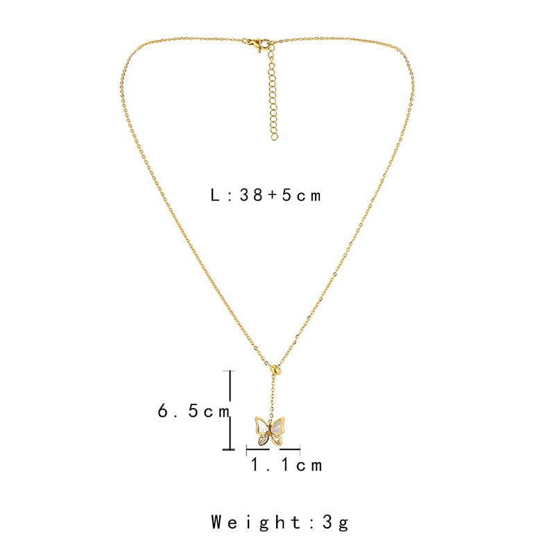 Collier Papillon Coquillage
