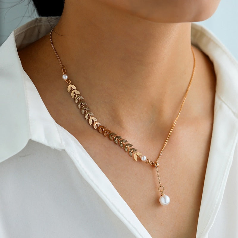 Collier de perles de blé