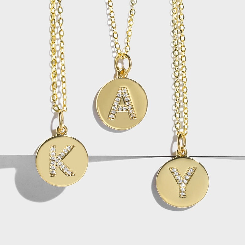 Collier Lettre Ronde