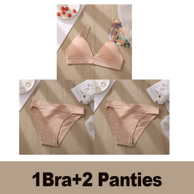 Ensemble de sous-vêtements (1 soutien-gorge et 2 culottes)
