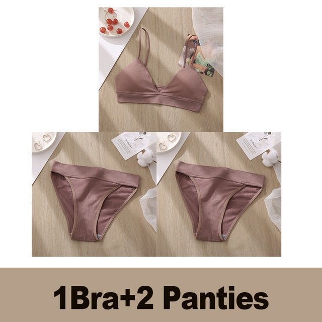 Ensemble de sous-vêtements (1 soutien-gorge et 2 culottes)