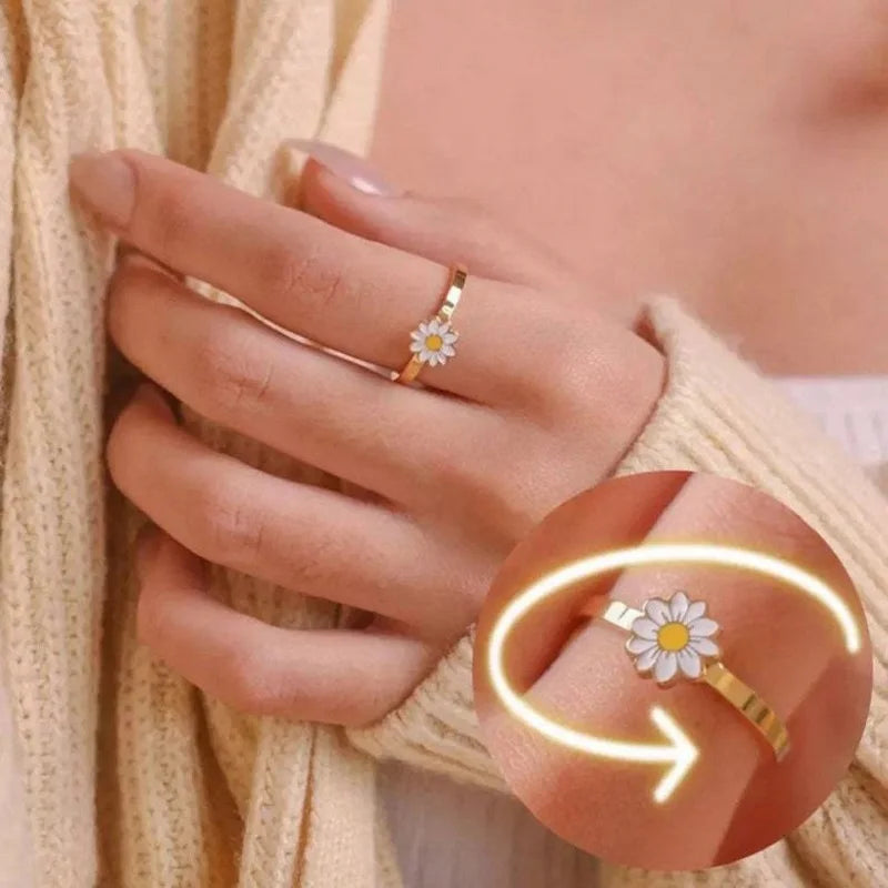 Bague délicate marguerite (7 modèles)