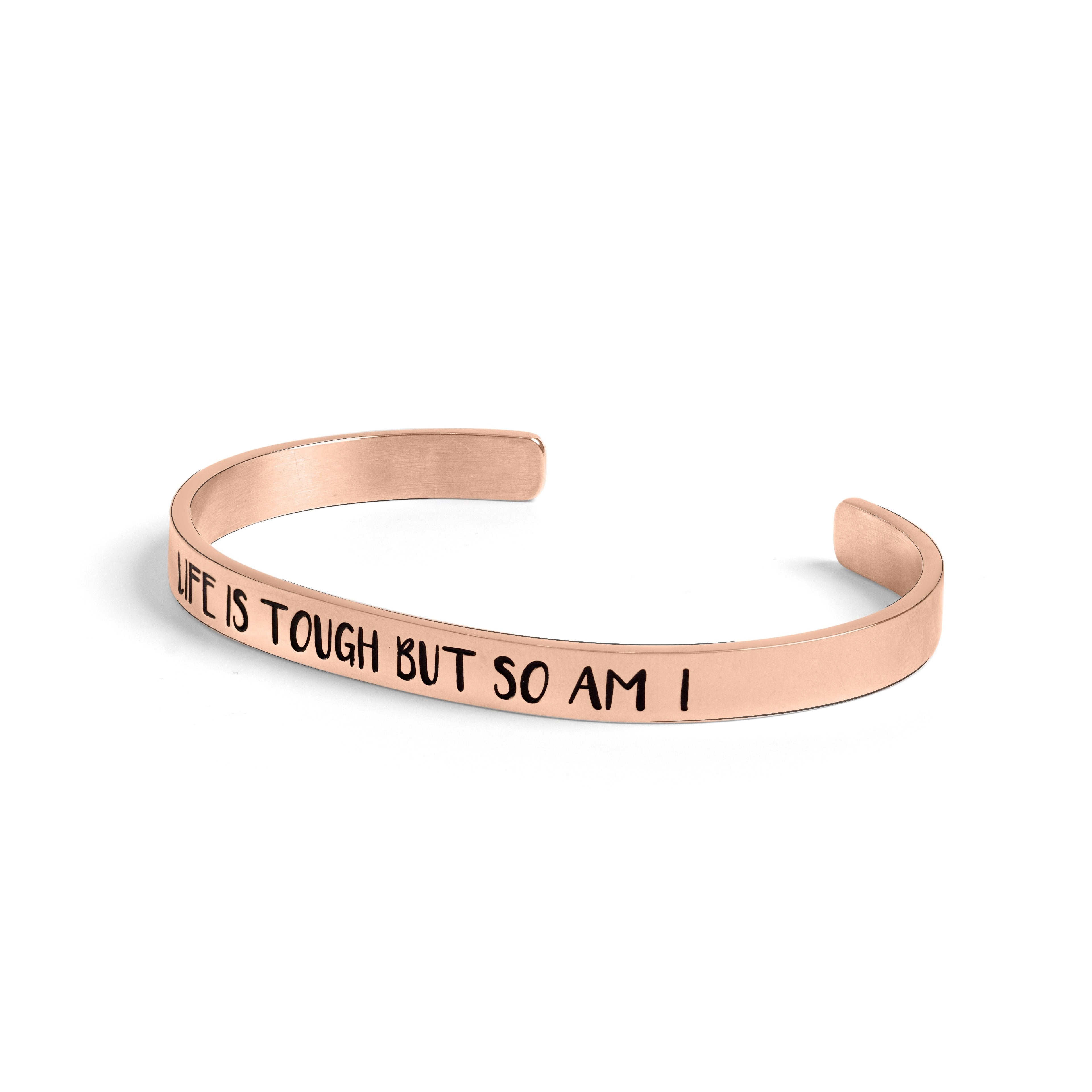 Life is Tough Rose Gold Bracelet