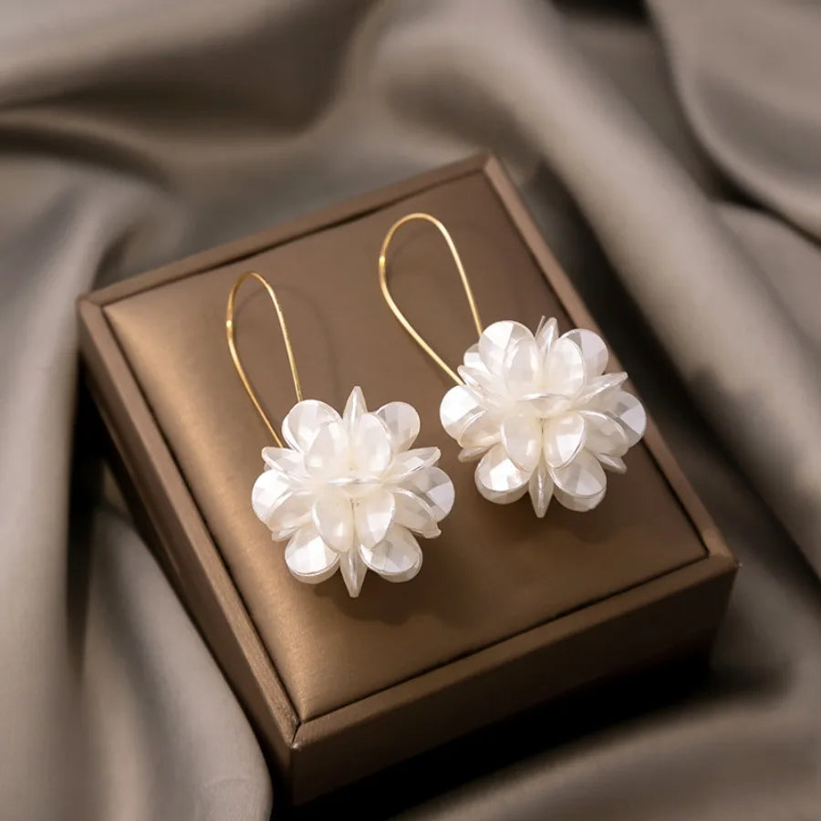 Boucles d'oreilles boules de fleurs