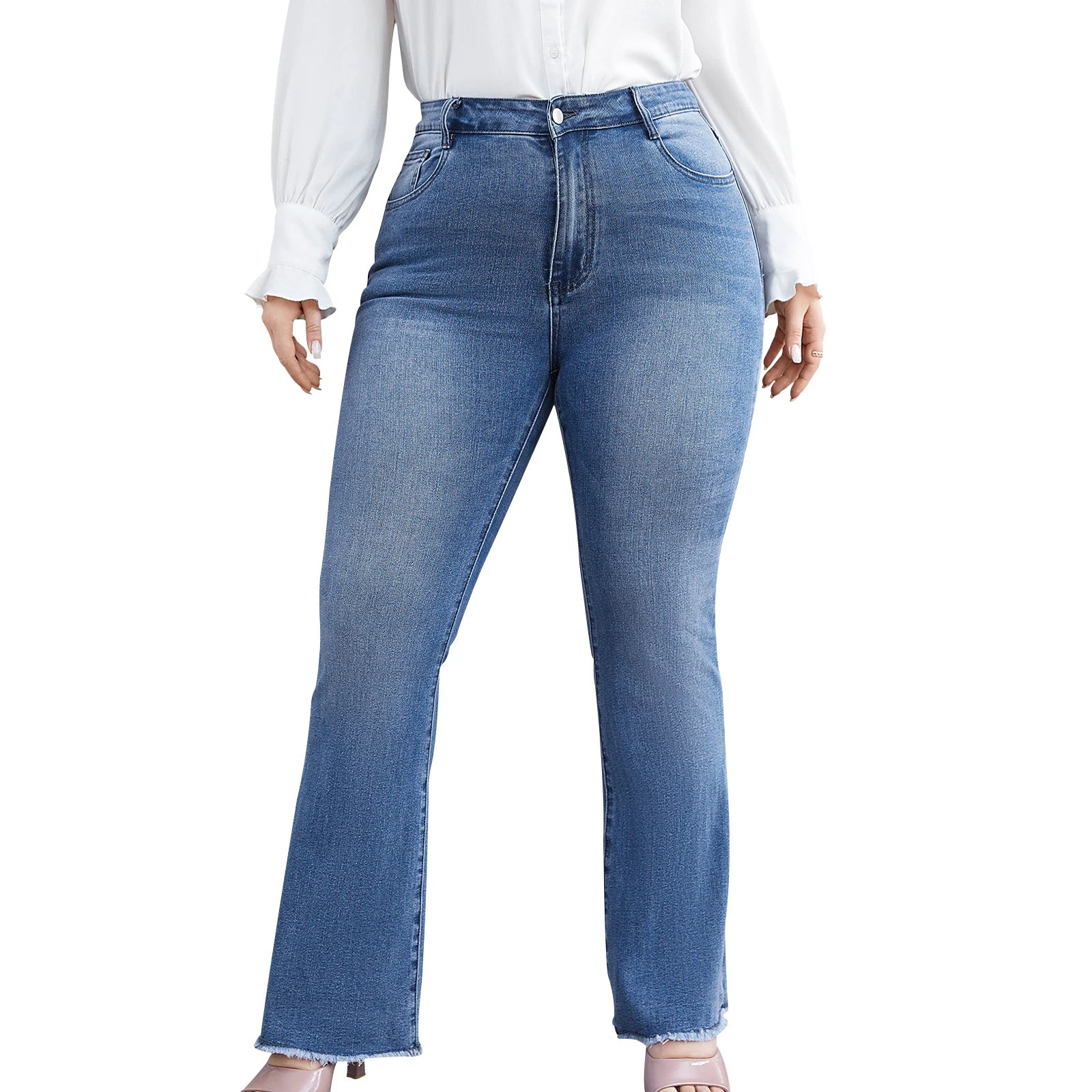 Plus Size Flared Jeans