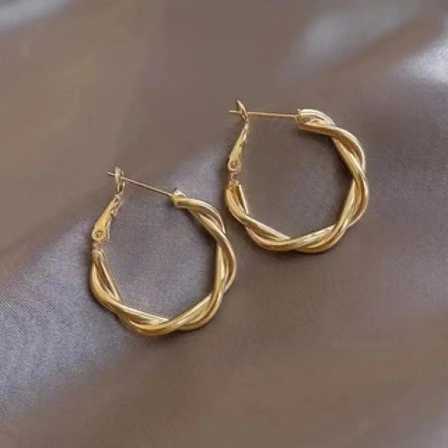 Boucles d'oreilles torsadées