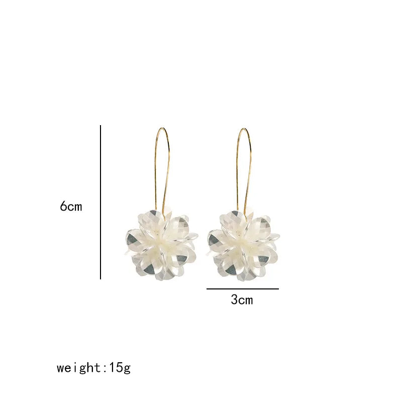 Boucles d'oreilles boules de fleurs