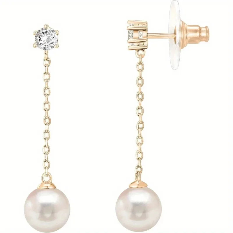 Shell Pearl Drop Earrings