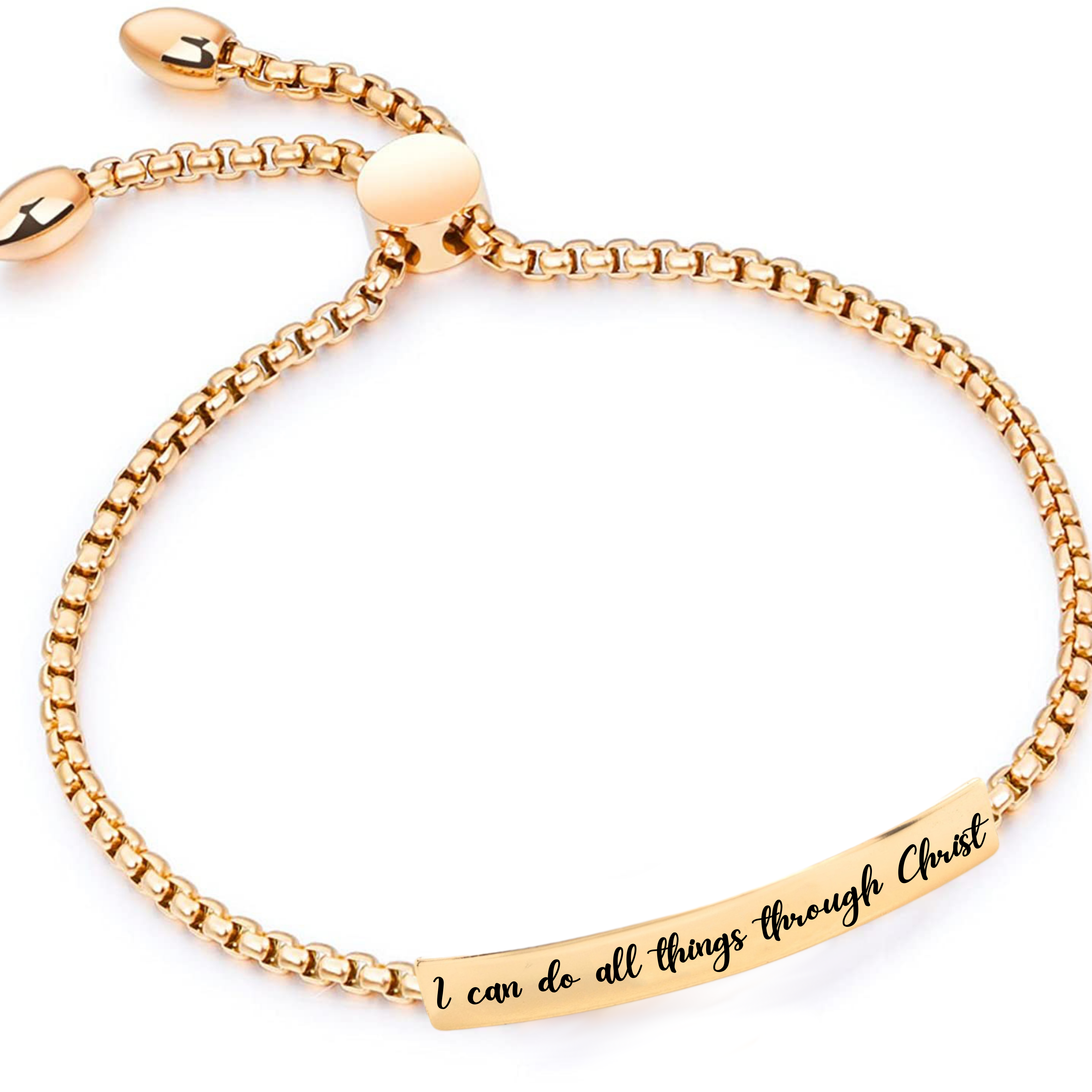 Bracelet en lingot d'or « Je peux tout faire »