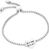 product photo of Life is Tough Silver Heart Drawstring Bracelet - Life is Tough Silver Heart Drawstring Bracelet
