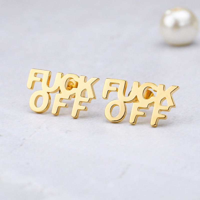 Boucles d'oreilles Fuck Off (3 couleurs)