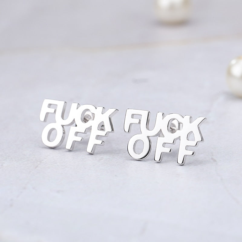 Boucles d'oreilles Fuck Off (3 couleurs)