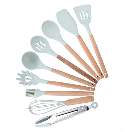 Ensemble d'ustensiles de cuisine en silicone