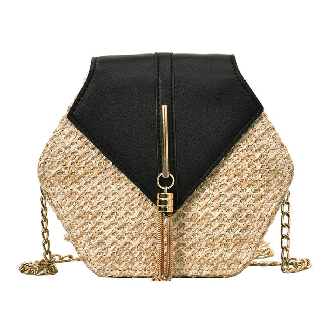 Sac en rotin hexagonal