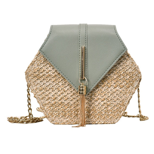 Sac en rotin hexagonal