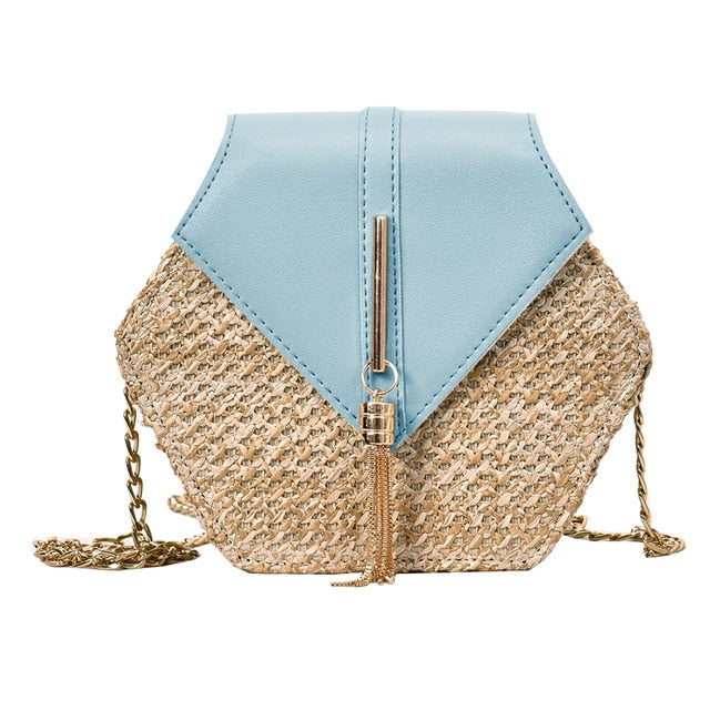 Sac en rotin hexagonal