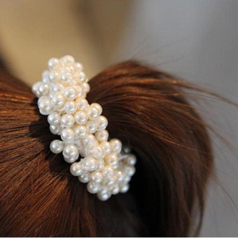 Élastique à cheveux avec perles (13 variantes)