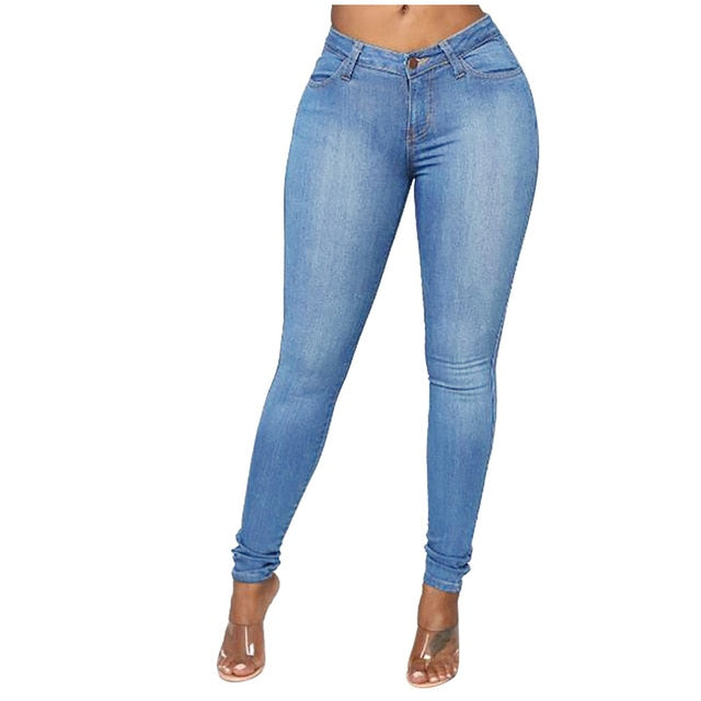 Pantalon en jean taille haute