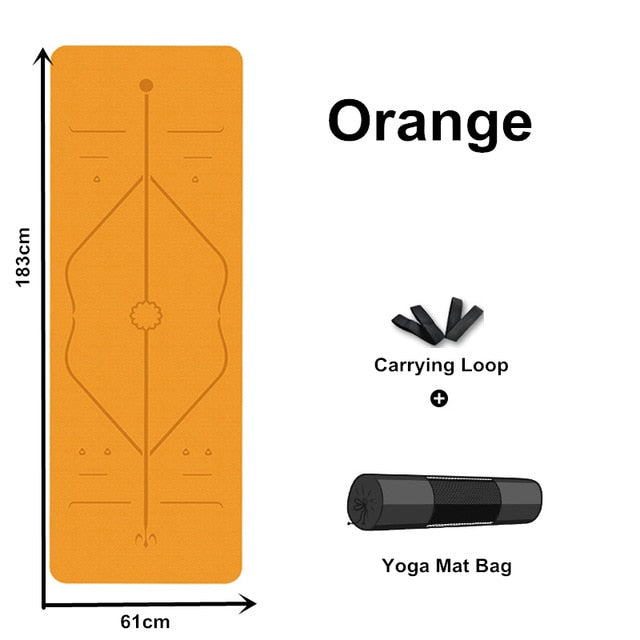 Tapis de yoga uni (avec sac GRATUIT) (22 couleurs)