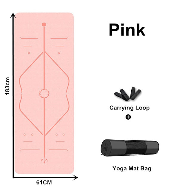 Tapis de yoga uni (avec sac GRATUIT) (22 couleurs)