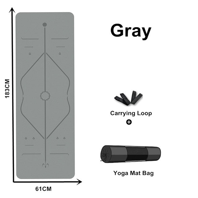 Tapis de yoga uni (avec sac GRATUIT) (22 couleurs)