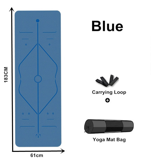 Tapis de yoga uni (avec sac GRATUIT) (22 couleurs)