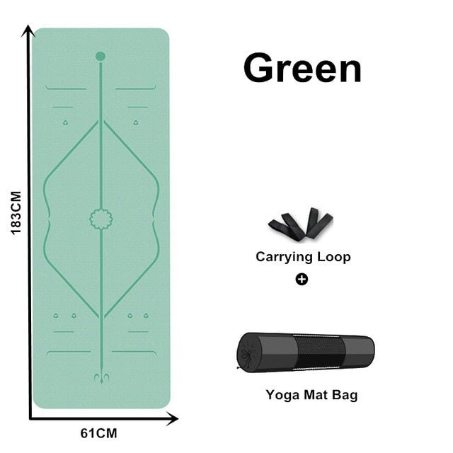 Tapis de yoga uni (avec sac GRATUIT) (22 couleurs)