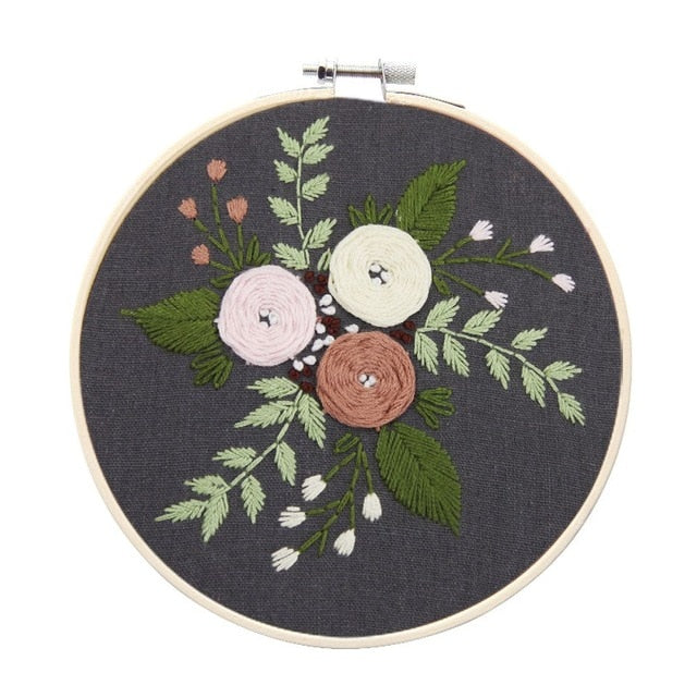 Kit de démarrage de broderie florale (15 modèles)