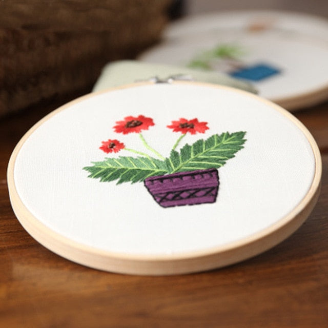 Kit de démarrage de broderie florale (15 modèles)