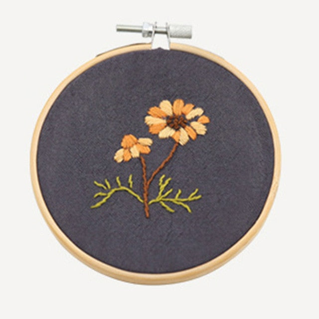 Kit de démarrage de broderie florale (15 modèles)