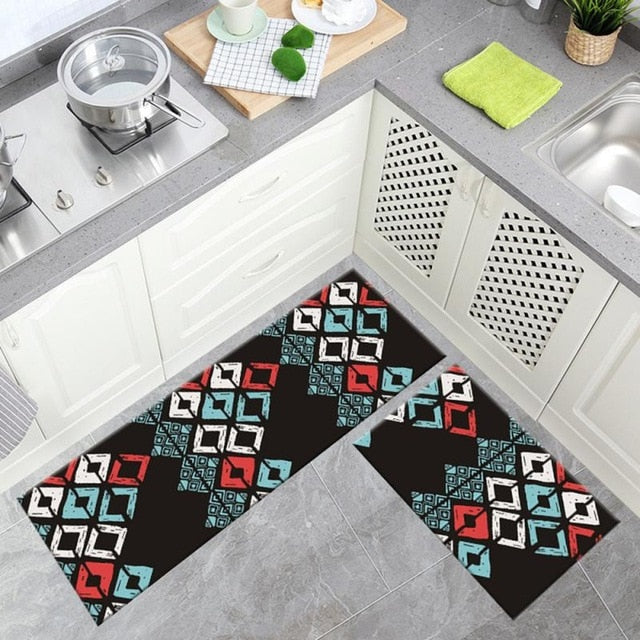 Tapis de cuisine géométrique (6 modèles)