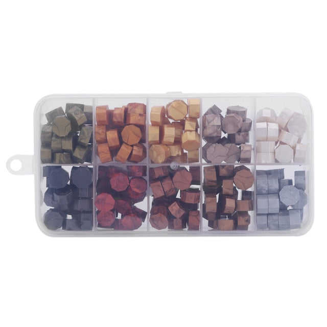 Coffret de cachetage de cire avec récipient (700 pièces)