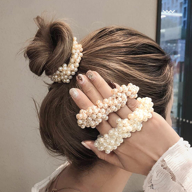 Élastique à cheveux avec perles (13 variantes)