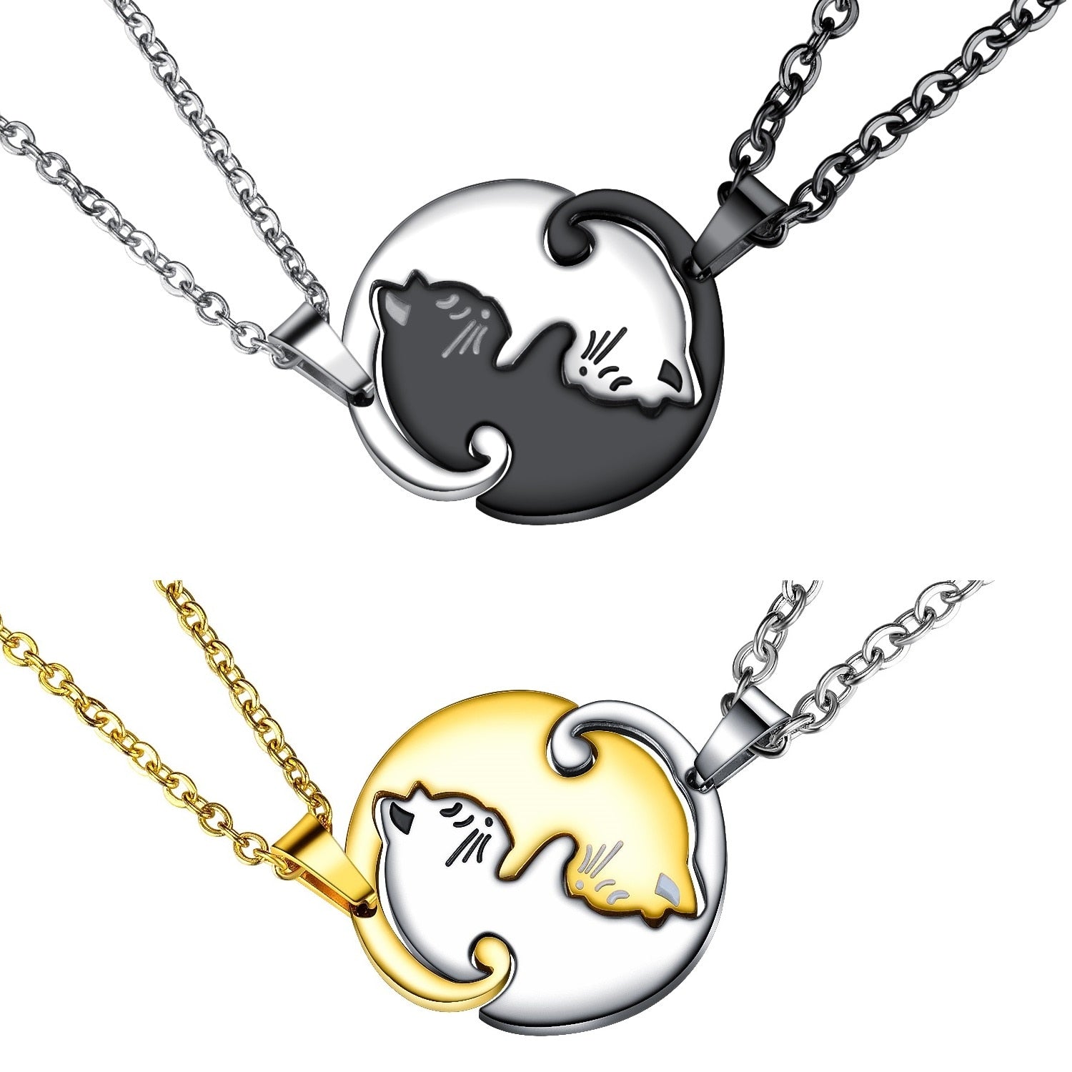 Collier Couple de Chats (2 Pièces)